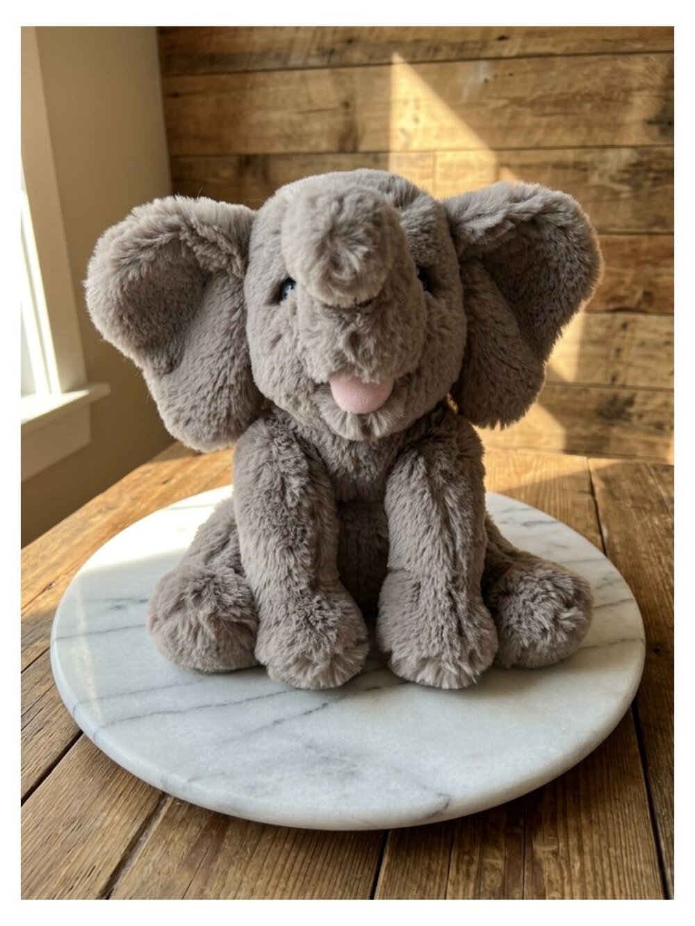 Hopearl Plush Elephant Stuffed Animal Ultra Soft 9in Cuddle Toy Gift for Kids